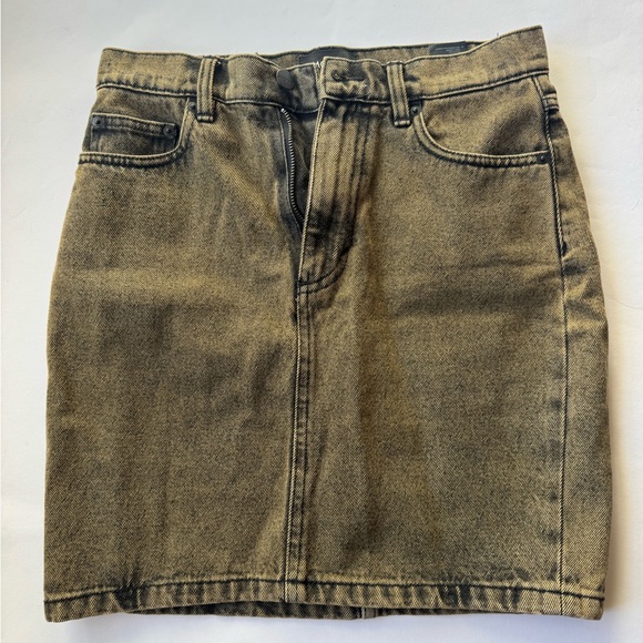 MONKI Distressed Denim Skirt - Picture 1 of 2